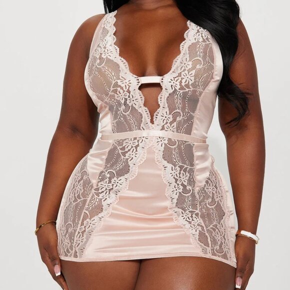 🫦 3X 🫦 4X Plus Size New SEXY Lingerie Lace Babydoll Plunge One Piece Womens - Picture 2 of 3